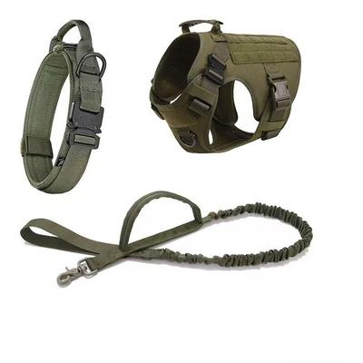 Tactical Leash Harness Nylon Large Dog Dog Vest Pet Chest and Back Collar Set
