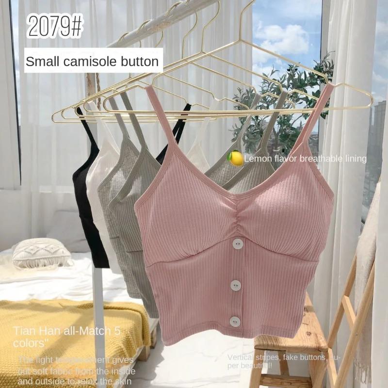 Summer Women Knitted Tank Top Sleeveless Strap Vest Sexy Female Knitting Solid Crop Top