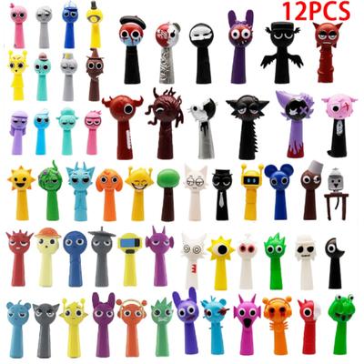 12PCS Set Funny Sprunki Figuras Model 6-8cm PVC Sprunki Game Anime Action & Toy Figures Cartoon Children Birthday Gifts Toys