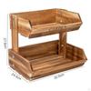 Elegant Wooden Fruit Organizer with Levels