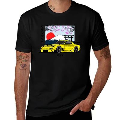 Yellow Rx 7 Jdm Tshirt Big And Tall Solid Color Tshirt