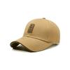 Khaki Vintage Fabric Label Baseball Cap for Men, Trendy and Versatile, Sunshade Duckbill Hat, Casual Soft Top, Flattering for Fa