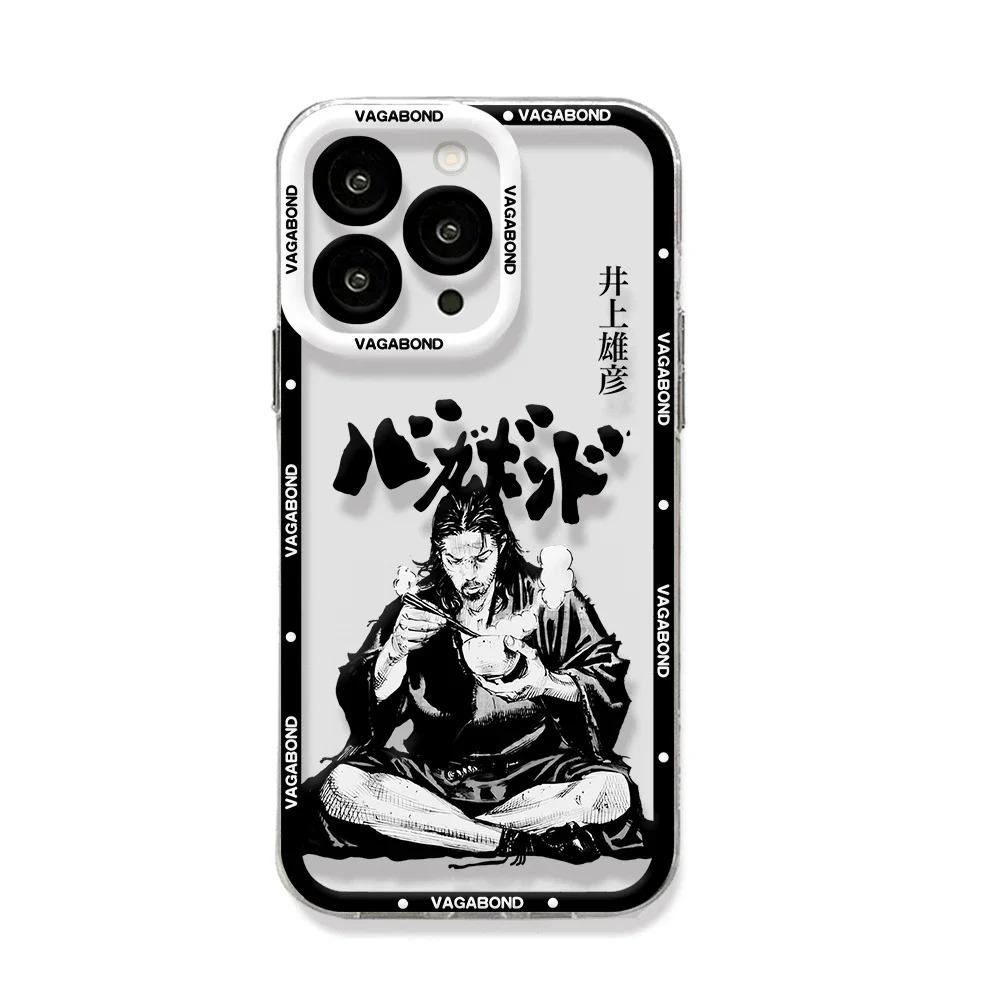 Vagabond Manga Phone Case For iPhone 16 15 14 13 12 11 Pro Max XS X XR 7 8 Soft Silicone Transparent Cover