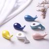 3*3.5*7cm  Cartoon Ceramic Chopsticks Holders Whale Shape Chopsticks Mat Kitchen Art Craft Tableware Chopsticks Stand