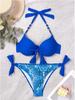 European & American Style Cross-Border Sexy Beach Split Bikini Women's Swimsuit