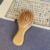 Bamboo Wood Air Cushion Detangling Hairbrush with Sandalwood Comb for Scalp Massage