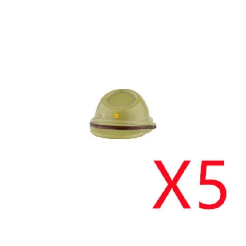 Andra världskriget Militära Byggklossar Tillbehör Figur Soldat Hjälm Leksak USSR1 USA UK Japansk Hatt Mini Tegel Huvmask Flamkastare