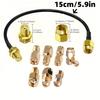 SMA Male To SMA Female Cable Assembly 15cm with 7 Units Sma Adapters Sma Male Sma Female Rpsma Male