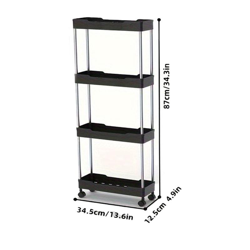 

Стеллаж для хранения в ванной с колесами, тележка для хозяйственных нужд на колесиках, органайзер для хранения в ванной, многоцелевая хозяйственная тележка чёрный