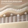 Corduroy Sofa, 2-Seater, 144 cm Wide, Wide Padded Seat, 2 Cushions, Beige