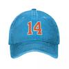 Sports Number  Jersey Fourteen Orange Baseball Cap Summer Hat Golf Wear Brand Unisex Cap Sailor Cap for Unisex Designer Unisex Womens