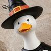 Talos Halloween Gås Figur, Heks Hat Harpiks Ornament, Sød Spøgelse Statue til Bordplade Kaminhylde Feriedekoration