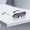 New Women Sunglasses Modern Fashion Transparent Frame Gradient Pink Lens Square Glasses Gift for Friend