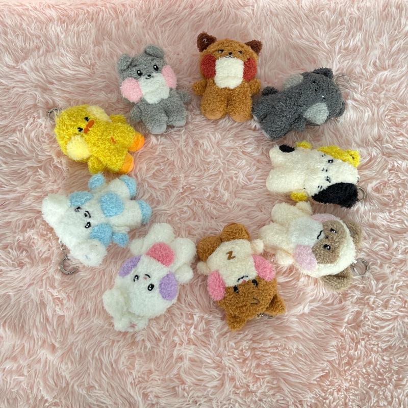 Zhanghao Zb1 Ricky Kpop Idol Keychain Plush Pendant Stuffed Puppy Cat Toy Bunny