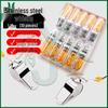 Stainless Steel Sports & Survival Whistles (10-Pack)