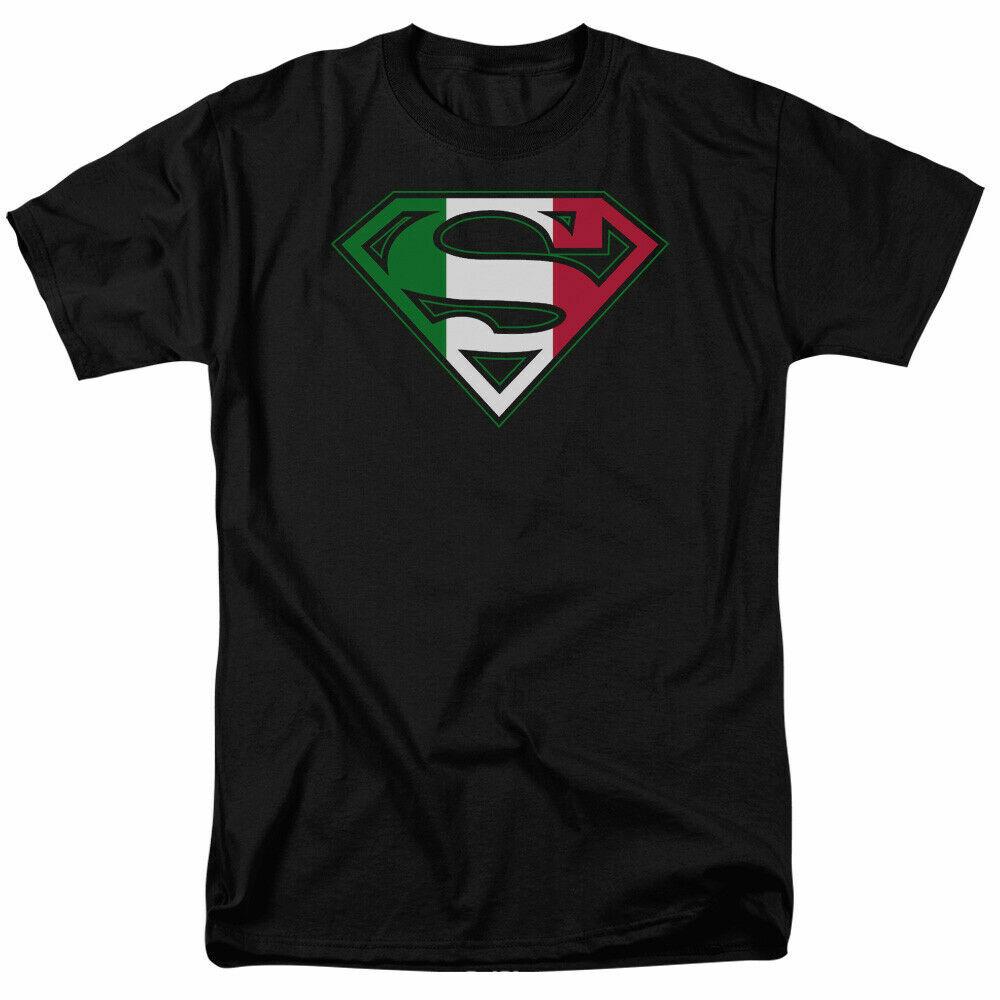 26 Italian Superman Logo T Shirt Licensed Comic Book Movie Tee Black Unisex T-Shirt