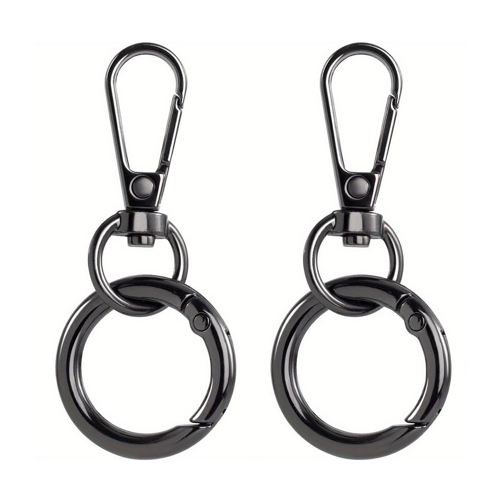 Metal Swivel Lobster Claw Clasps Keychain Clip with Large Key Ring Snap Hooks and Key Rings for Key Chain Making Kits