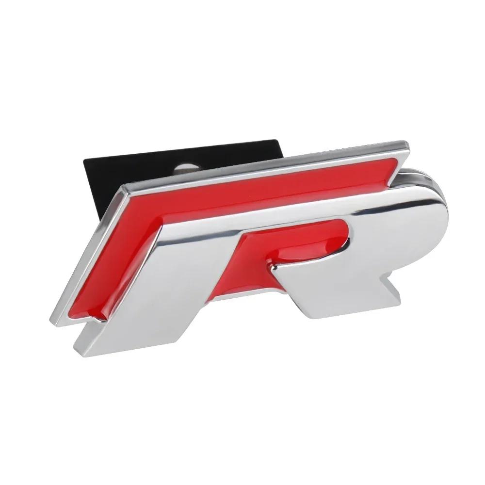 RUNTB1 1pc 3D Metal Car Front Grille Emblem Side Rear Trunk Badge Sticker for VW Rline R Logo Polo Passat B5 B7 Golf 8 7 Jetta Touareg