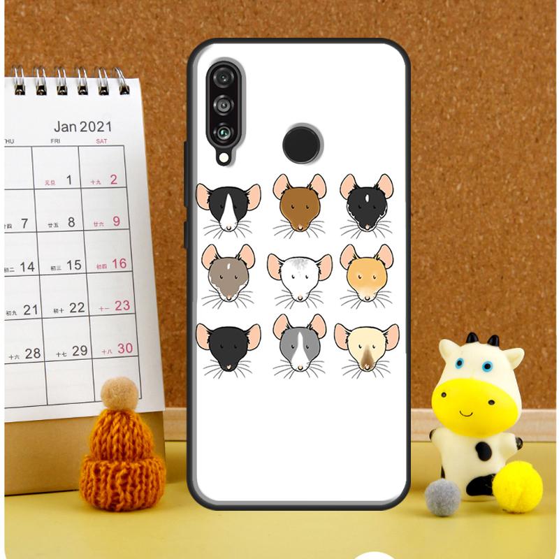 Cute Cartoon Animal Rat For Huawei Nova 9 10 SE 3i 7i 8i 11i 12i Y60 Y61 Y70 Y72 Y73 Y90 Y91 P20 P30 P40 Lite Case