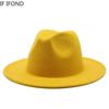 All-match Fedora Hat  Autumn Winter Felt Jazz Hats for Women Men Boy Girls Child Hats Formal Wedding Decorate Panama Cap