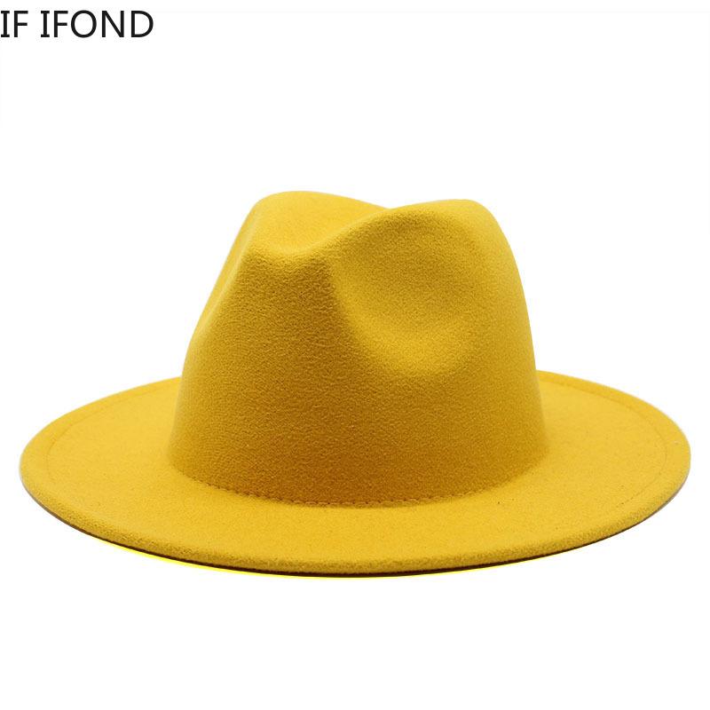 All-match Fedora Hat  Autumn Winter Felt Jazz Hats for Women Men Boy Girls Child Hats Formal Wedding Decorate Panama Cap