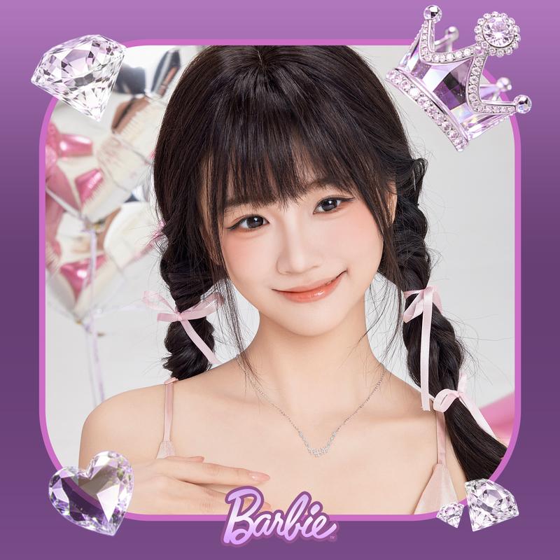 barbie Crystal Necklace [ Exploding Crystal*Wisteria Flower Series] Niche Clavicle Chain with High-end Sense for Boys In Love G-Ba2602006