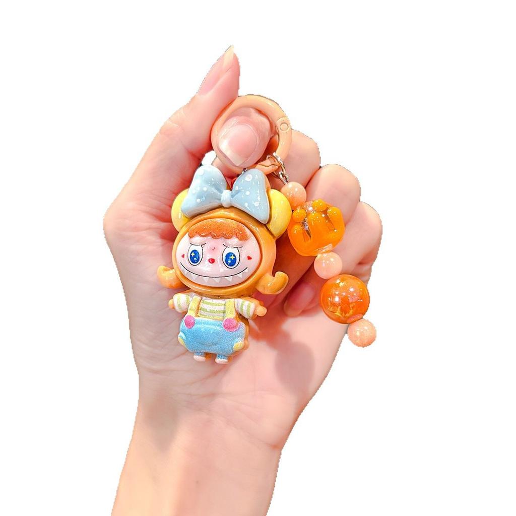 Cute Big Card Drag Rabub Keychain Girl Heart Cartoon Soft Cute Pendant Couple Girlfriend Gift Accessories
