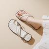 Toe slippers new summer flat sandals with skirt Roman straps beach sandals