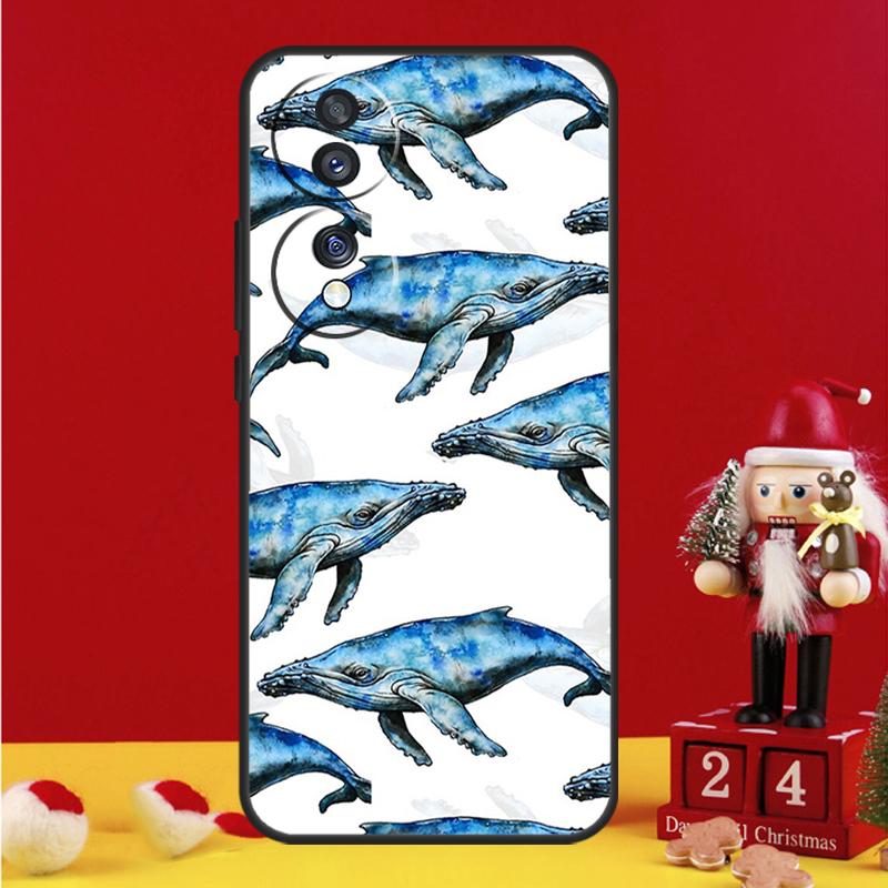 Blue Ocean Whales Pattern Case For Honor Magic 8 5 6 7 Pro Honor Win RT 50 70 90 200 400 Lite X8c X9b X9c X9a X9d Cover