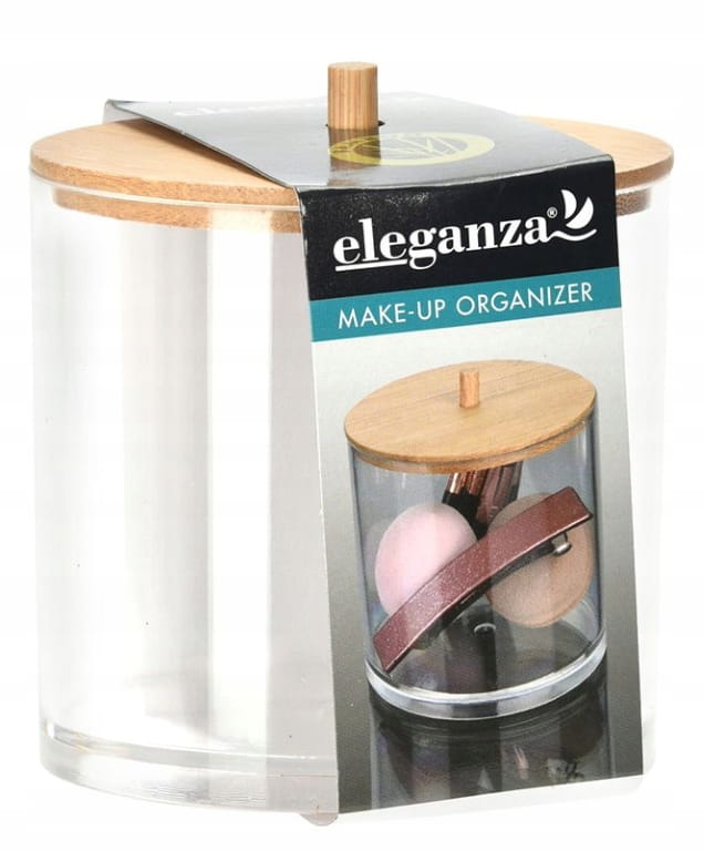 Transparent bathroom container for cosmetics