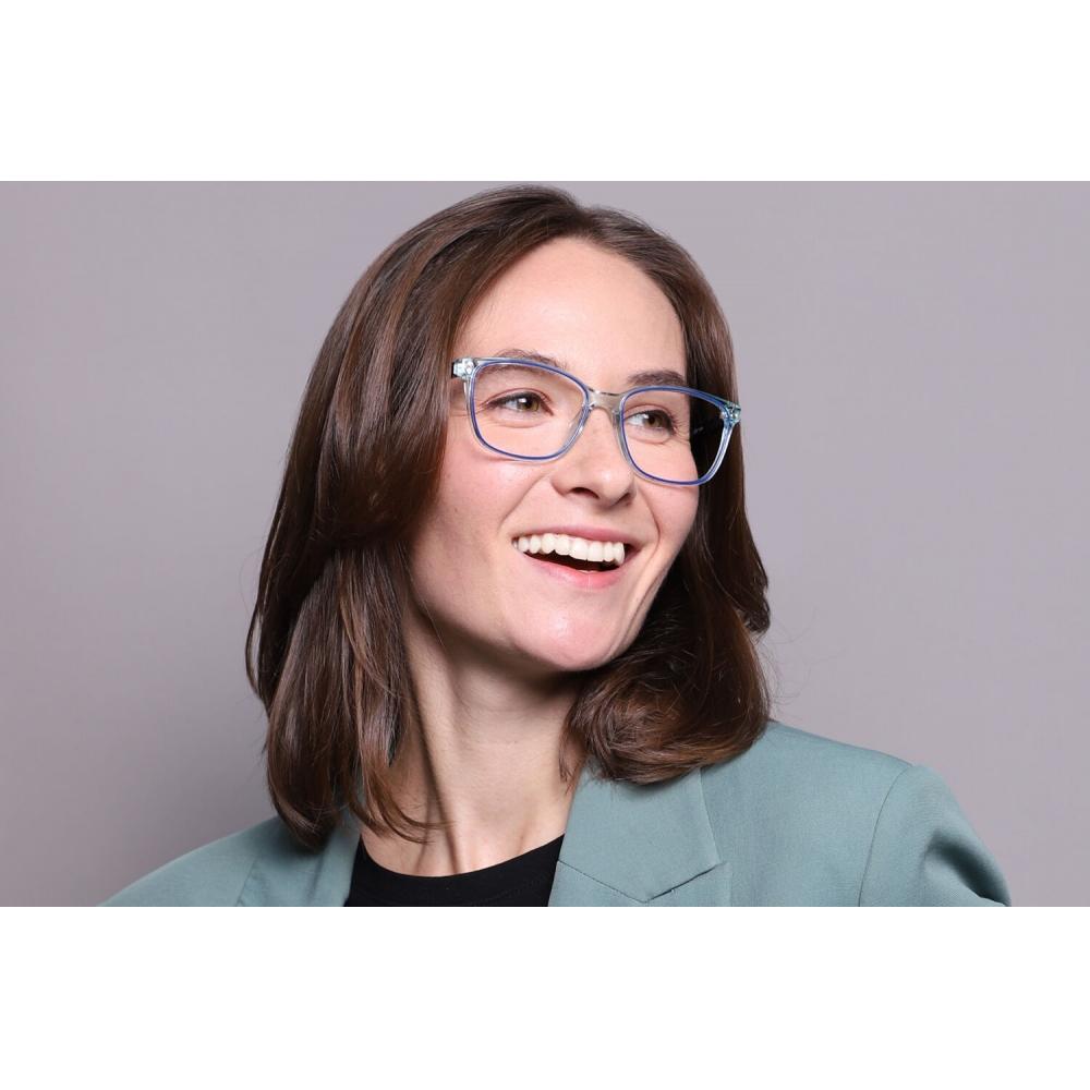 Full Rim Square Transparent Blue Smartbuy Collection Casmor Tr 98a Fashion Unisex Eyeglasses