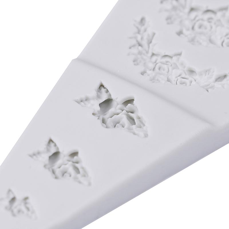 Stampo in silicone per ghirlanda di fiori di rosa, bordo per torta, gioielli, strumenti per decorare matrimoni