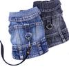 Jaqueta Jeans para Cachorro Pet Lavagem Escura Sem Mangas Vest Jeans Removível Casaco para Cães Pequenos Médios Gato Filhote Roupas Primavera/Outono