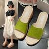 Large size slippers women's summer fashion outerwear wedge heel sandals thick bottom high heel muffin bottom one-word slippers