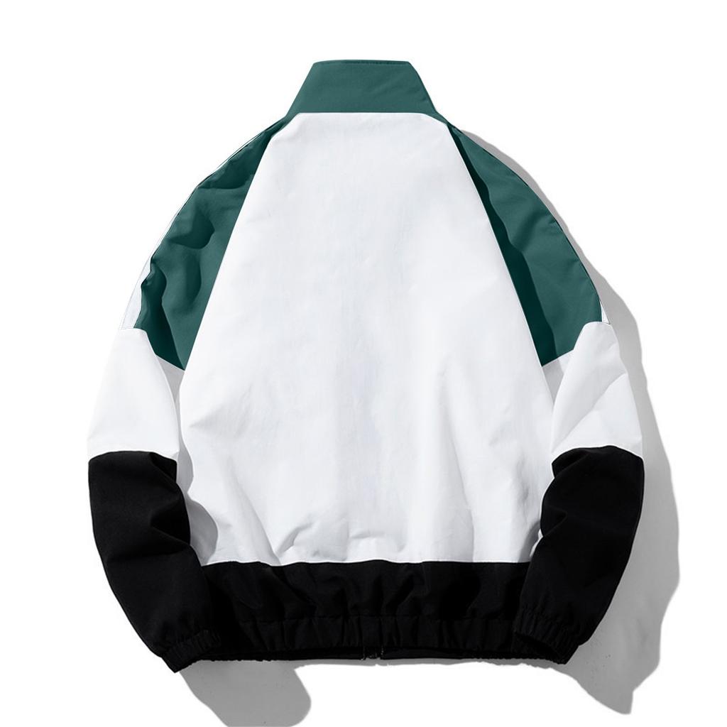 Men's Jacket, Sports And Casual Loose Jacket, Youth Color Blocked Top
