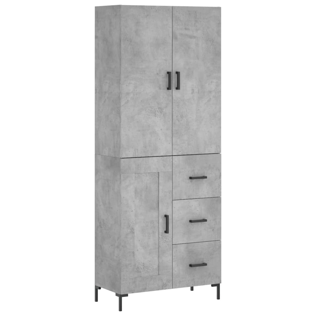 Highboard Concrete Grey 69.5 x 34 x 180 cm Particleboard