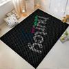 Going West Repeated Typography Pattern Area Rug, Black Repeat Type Style Design, Cozy Home Decor, Cozy Home Floor Decor, All Seasons Gift