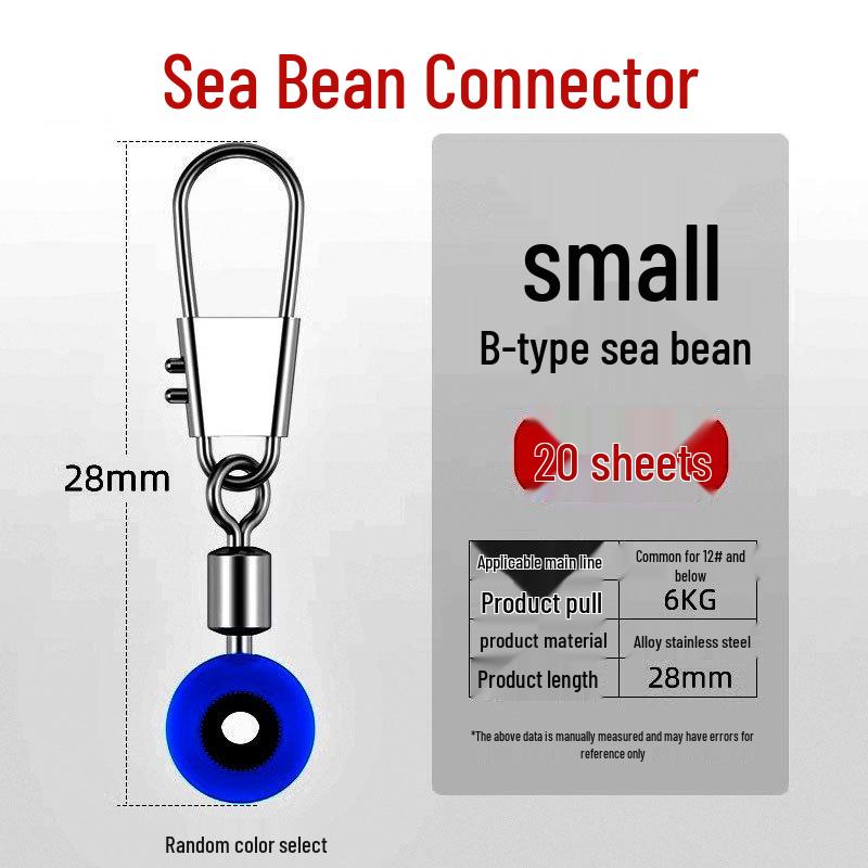 Conector Boabă de Mare în Formă de Opt pentru Pescuit la Stâncă: Ax pivotant și accesoriu plutitor glisant