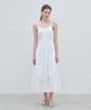 Bember Pleated Camisole Maxi Dress_White