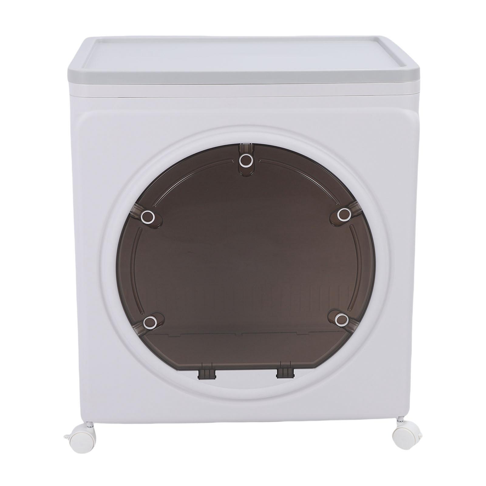 

Clothes Storage Bin Large Capacity Foldable Stackable Clothes Organizer Bin with Lid Door Wheels for Quilt Snacks Books