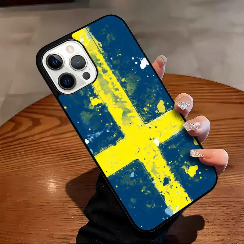 Sweden Flag Phone Case For iPhone 17 Air 16 15 14 13 12 11 Pro Max Max Plus Bumper Case Cover