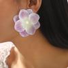 New Summer Phalaenopsis Pearl Flower Stud Earrings Pastoral Fresh Vacation Style Photo Atmosphere Ear Jewelry For Women