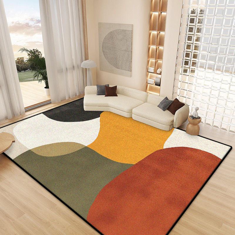 Modern Abstract Geometric Carpet for Living Room Anti-slip Bedroom Lounge Washable Mats Creative Decoration Large Area Soft Rugs
