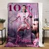 "Pink Flamingo Soccer Star Art Warm blanket Design - Flannel blanket for bedroom, living room, sofa, and nap"