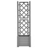 Planter with Trellis 43x43x142 Cm PP Stone Green