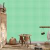 Geometric rhombus wallpaper mint, green and white 50x1000
