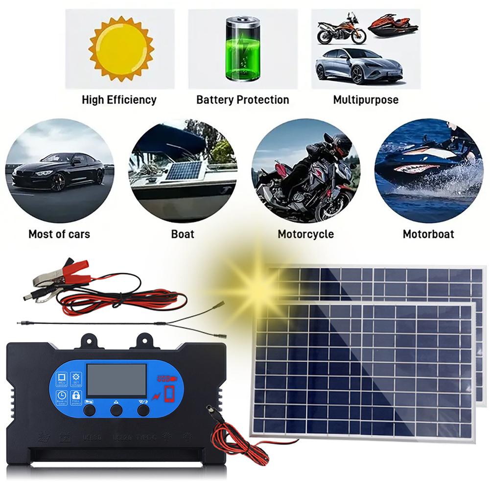 Complete Solar Charging System Mobile EV Charging 10W Solar Controller Comprehensive Accessory Kit Efficient Energy Absorption