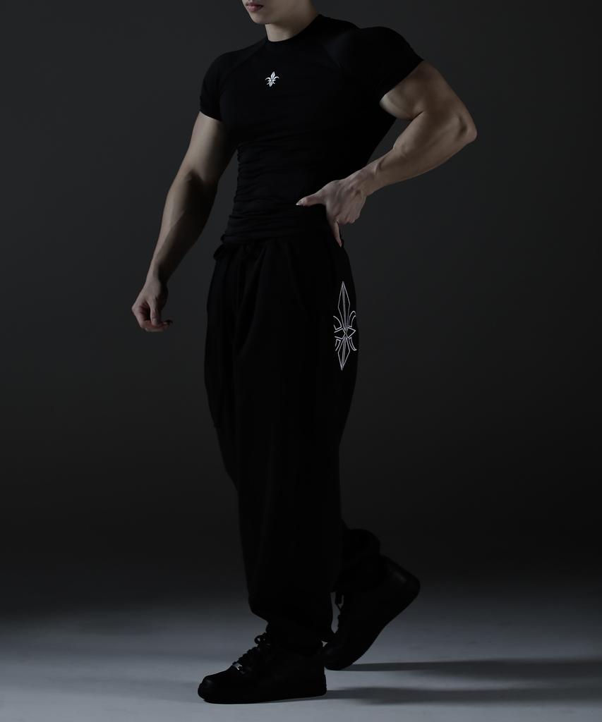 CARMID Wide Sweat Logo Pants [Black]
