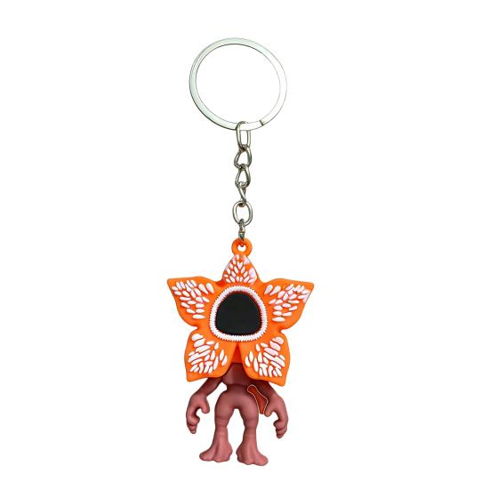 

1/4 шт. Брелок Мультяшний Квітковий Дизайн Ланцюжок для Ключів Ручної Роботи ПВХ Металевий Брелок Підвіска Аксесуар для Рюкзака Сумки