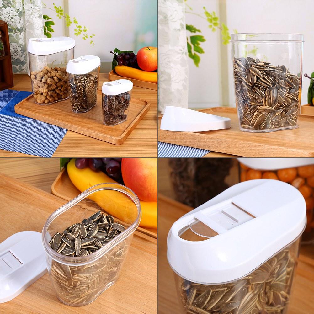 5Pcs Dry Food Storage Cereal Dispenser Pasta Food Container Box Kitchen Tool Household Supplies
